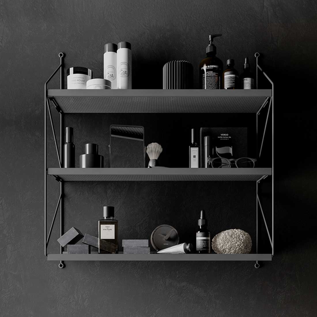 REPISA ANGOLO GRIS BANDEJA PERFORADA