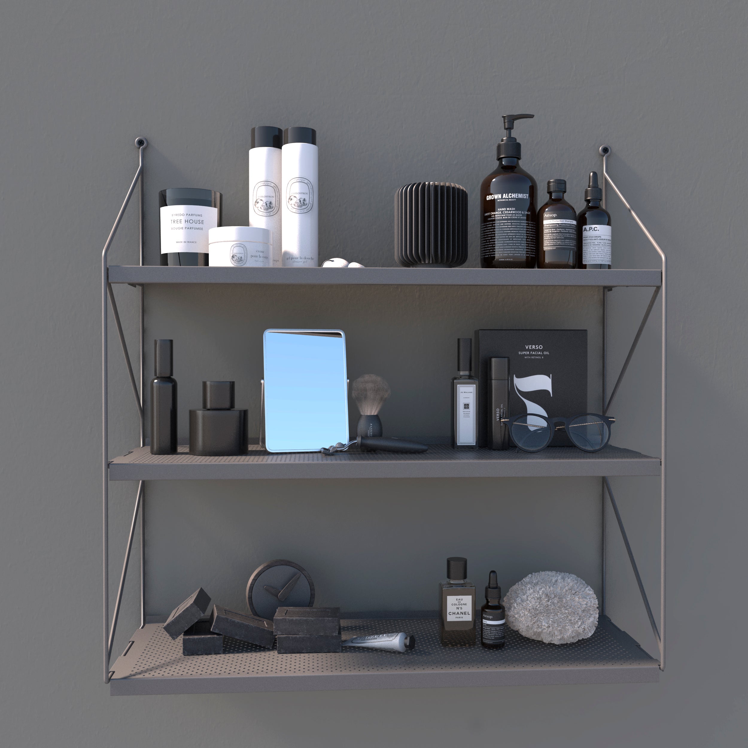 REPISA ANGOLO GRIS BANDEJA PERFORADA