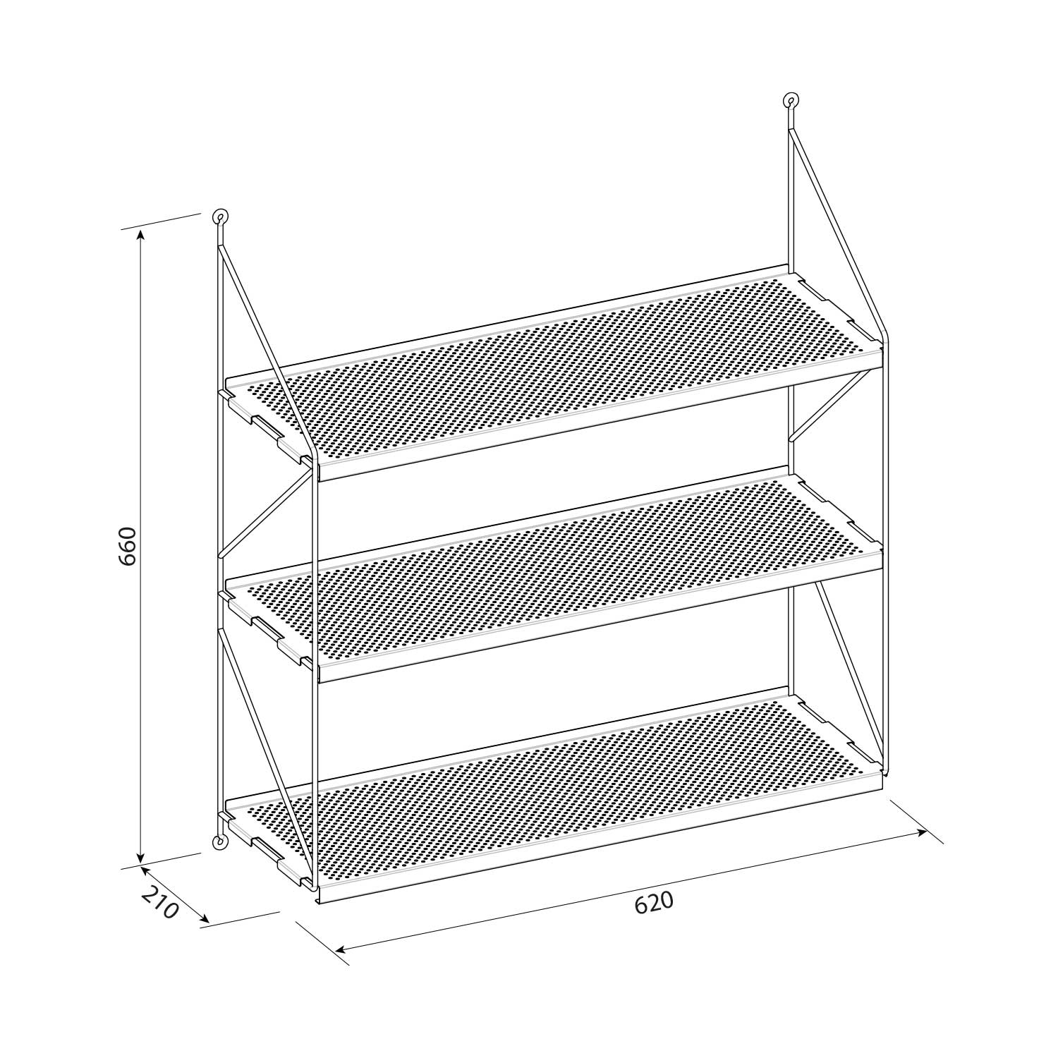 REPISA ANGOLO GRIS BANDEJA PERFORADA