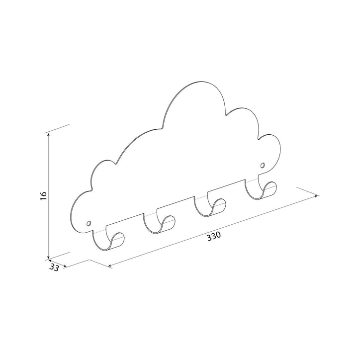 Percha infantil nube