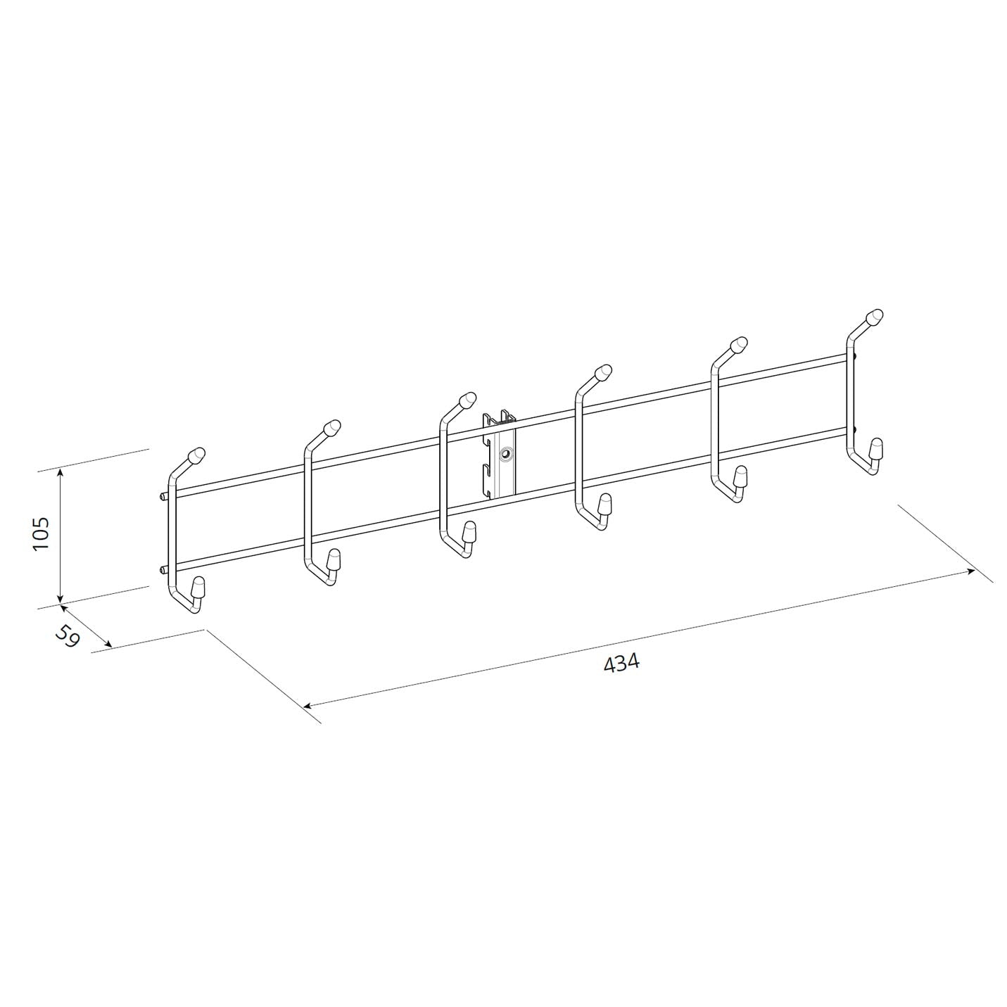 Percha 5 Ganchos PRD