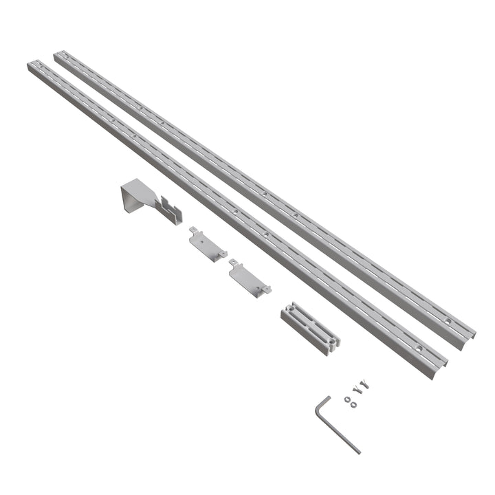 Set 1 Pilar Ranurado Doble Blanco