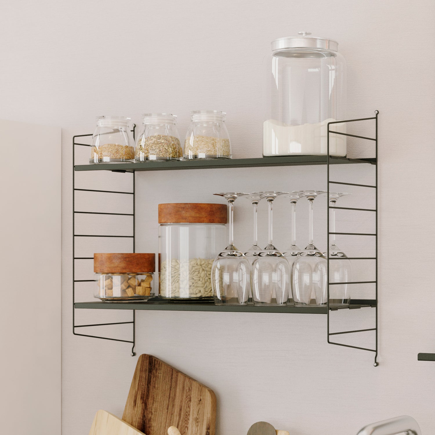 repisa vintage, repisa metálica