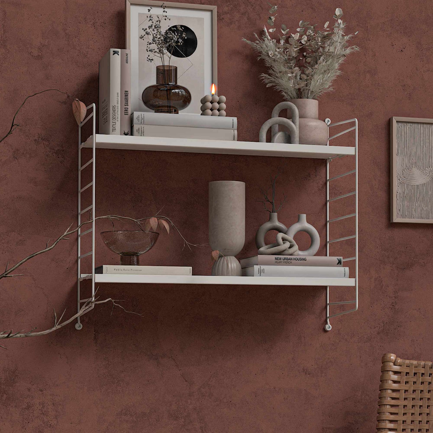 repisa vintage, repisa metálica