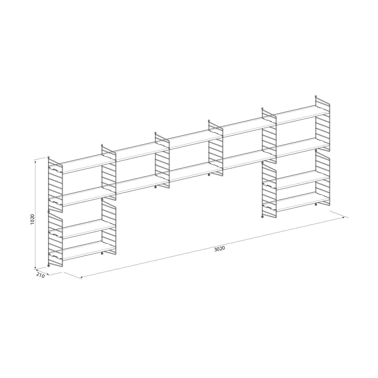 repisa vintage multi blanco