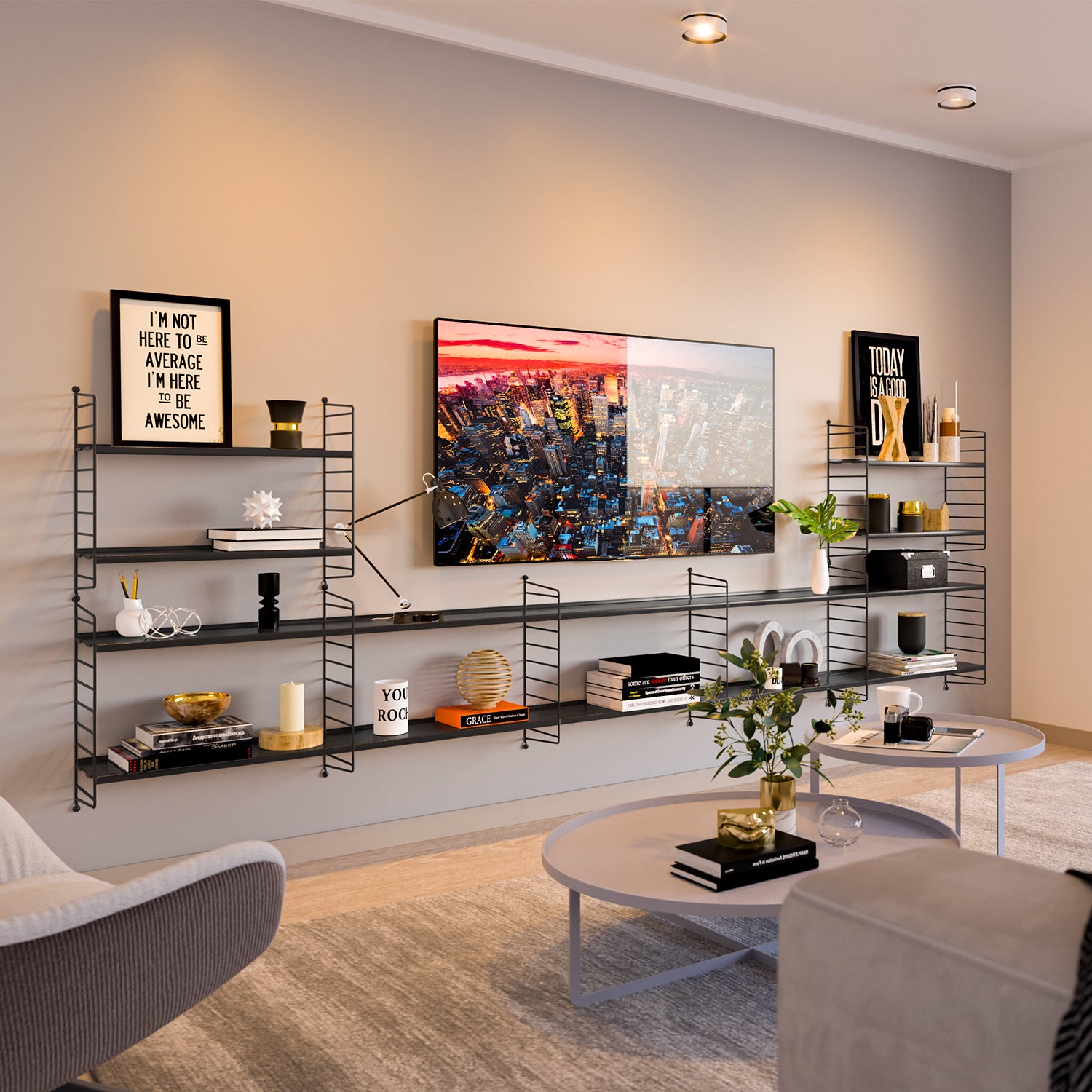 repisa vintage multi negro